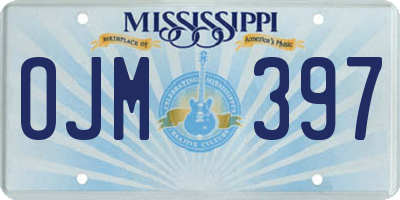 MS license plate OJM397