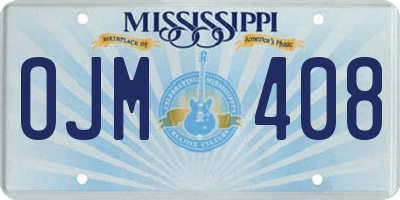 MS license plate OJM408