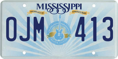 MS license plate OJM413