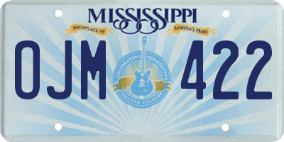 MS license plate OJM422