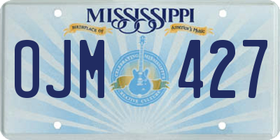 MS license plate OJM427
