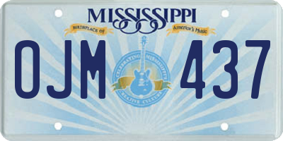 MS license plate OJM437