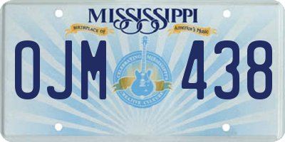 MS license plate OJM438