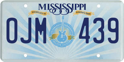 MS license plate OJM439
