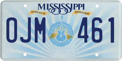 MS license plate OJM461