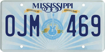 MS license plate OJM469