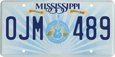 MS license plate OJM489