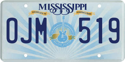 MS license plate OJM519