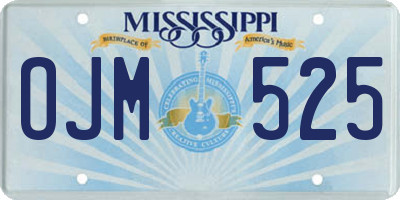 MS license plate OJM525