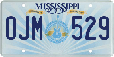 MS license plate OJM529
