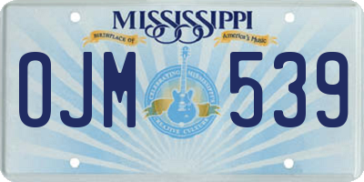 MS license plate OJM539
