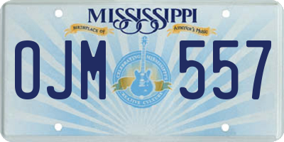 MS license plate OJM557