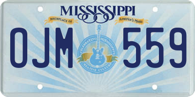 MS license plate OJM559
