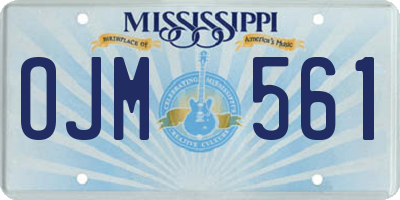 MS license plate OJM561