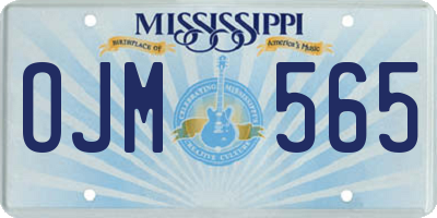 MS license plate OJM565