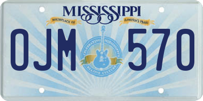 MS license plate OJM570