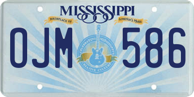 MS license plate OJM586