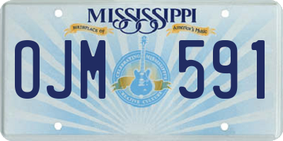 MS license plate OJM591