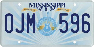 MS license plate OJM596