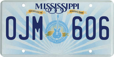 MS license plate OJM606