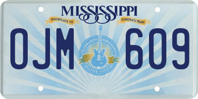MS license plate OJM609