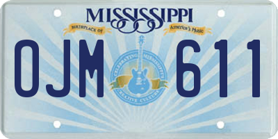 MS license plate OJM611