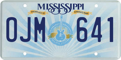 MS license plate OJM641