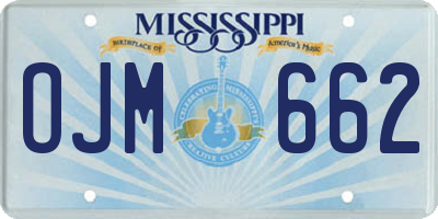 MS license plate OJM662
