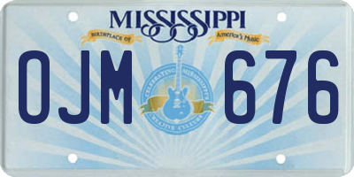 MS license plate OJM676