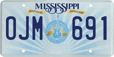 MS license plate OJM691