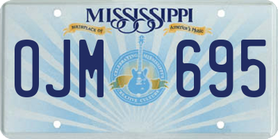 MS license plate OJM695