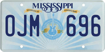 MS license plate OJM696