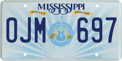 MS license plate OJM697