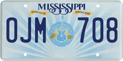 MS license plate OJM708