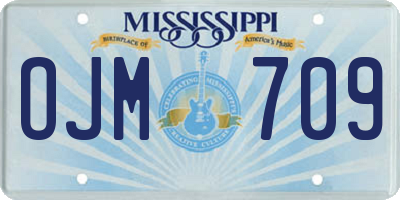 MS license plate OJM709