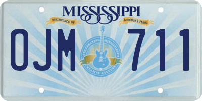 MS license plate OJM711