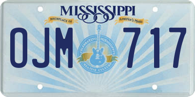 MS license plate OJM717