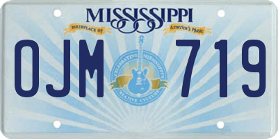 MS license plate OJM719