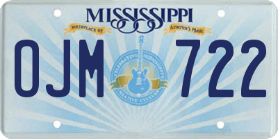 MS license plate OJM722