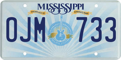 MS license plate OJM733
