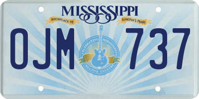 MS license plate OJM737