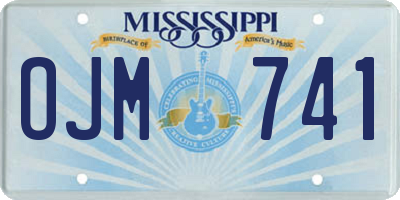 MS license plate OJM741