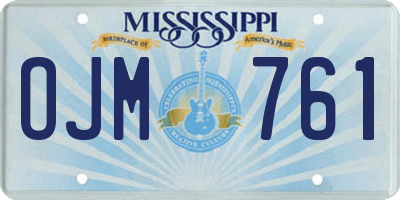 MS license plate OJM761
