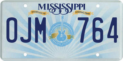 MS license plate OJM764