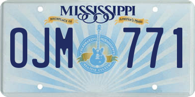 MS license plate OJM771