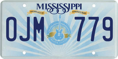 MS license plate OJM779