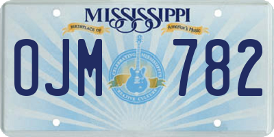MS license plate OJM782