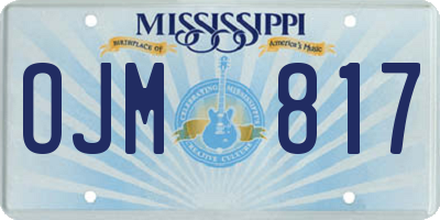 MS license plate OJM817