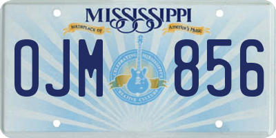 MS license plate OJM856