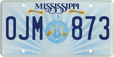 MS license plate OJM873